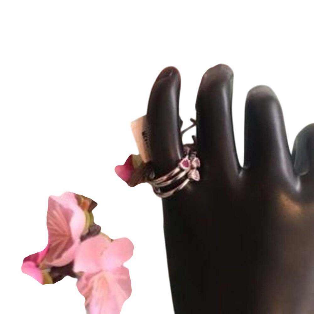 Stackable Dainty Rings Rhodium Plated 6 - Picture 3 of 8